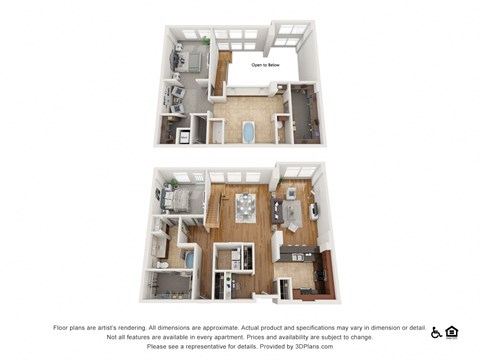 Floor plan for 2 beds, 2 baths, 2314 sqft